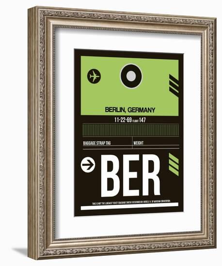 BER Berlin Luggage Tag 2-NaxArt-Framed Art Print