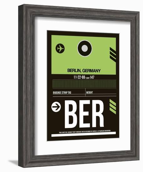 BER Berlin Luggage Tag 2-NaxArt-Framed Art Print