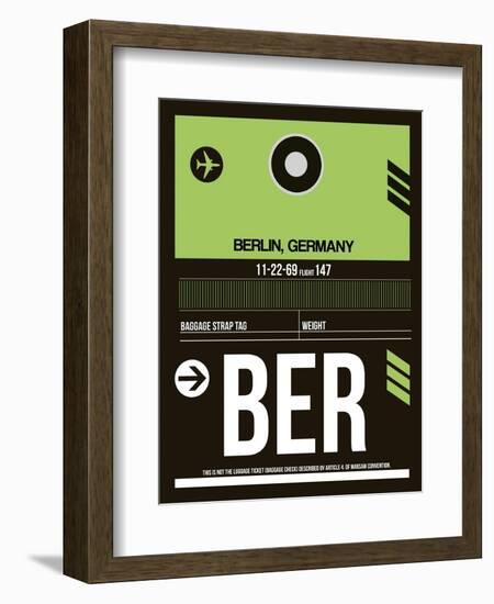 BER Berlin Luggage Tag 2-NaxArt-Framed Art Print