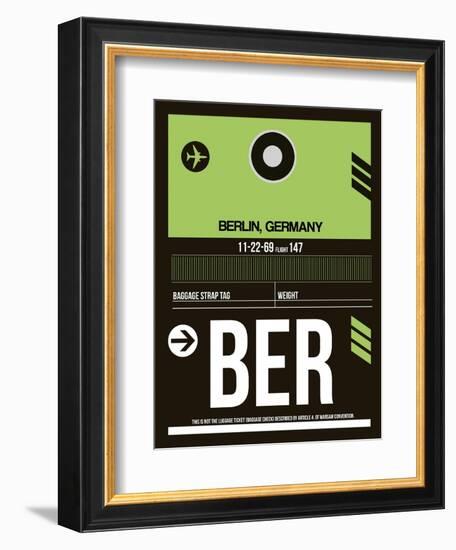 BER Berlin Luggage Tag 2-NaxArt-Framed Art Print