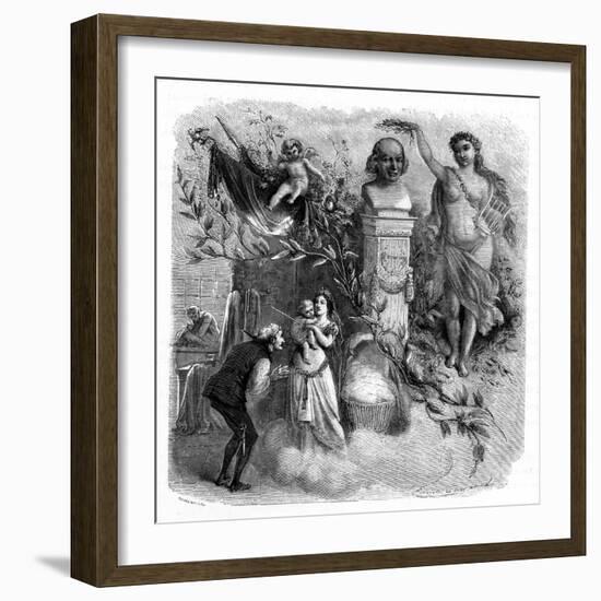 Beranger (Young and Old)-Emile Bayard-Framed Art Print