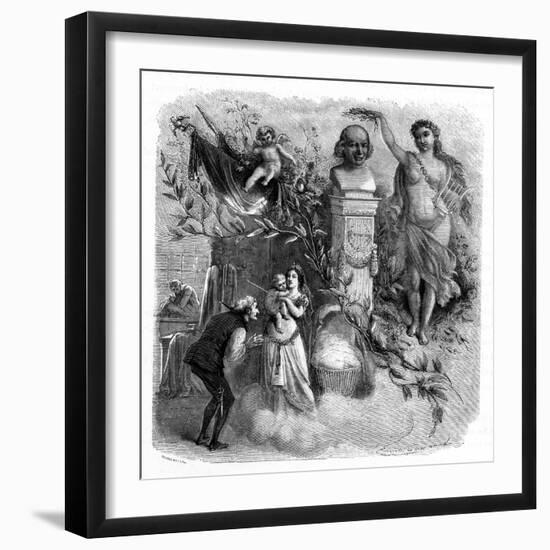 Beranger (Young and Old)-Emile Bayard-Framed Art Print