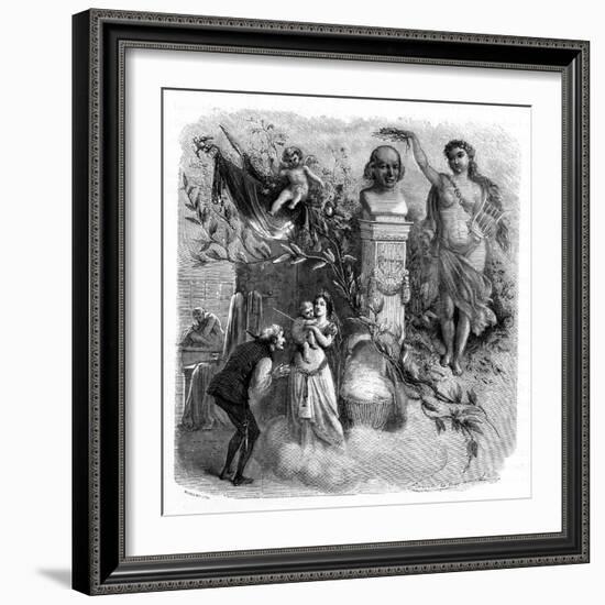 Beranger (Young and Old)-Emile Bayard-Framed Art Print