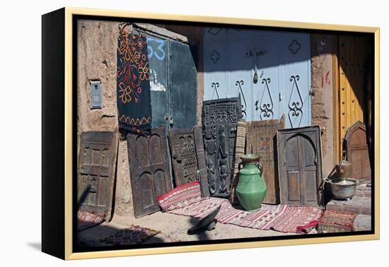 Berber Doors, Ourzazate, Morocco, Africa-Kymri Wilt-Framed Premier Image Canvas