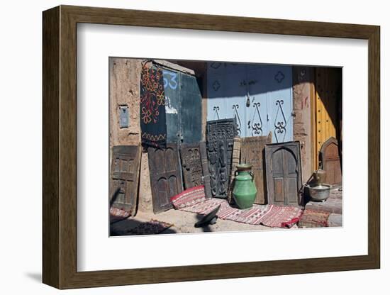 Berber Doors, Ourzazate, Morocco, Africa-Kymri Wilt-Framed Photographic Print