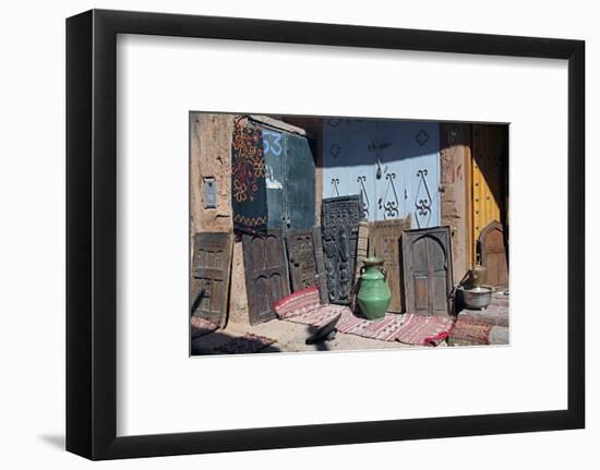 Berber Doors, Ourzazate, Morocco, Africa-Kymri Wilt-Framed Photographic Print