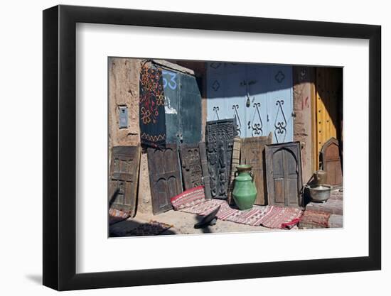 Berber Doors, Ourzazate, Morocco, Africa-Kymri Wilt-Framed Photographic Print