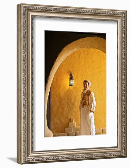 Berber Man in Berber Costume, Merzouga, Morocco, North Africa-Neil Farrin-Framed Photographic Print