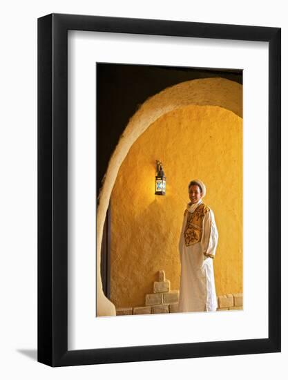 Berber Man in Berber Costume, Merzouga, Morocco, North Africa-Neil Farrin-Framed Photographic Print