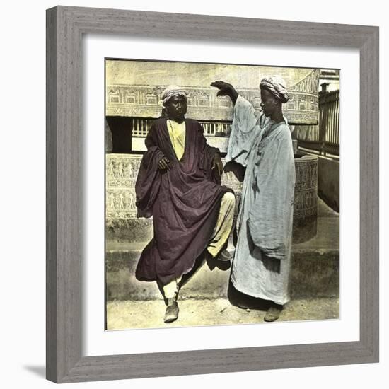 Berber Servants in Alexandria (Egypt)-Leon, Levy et Fils-Framed Photographic Print