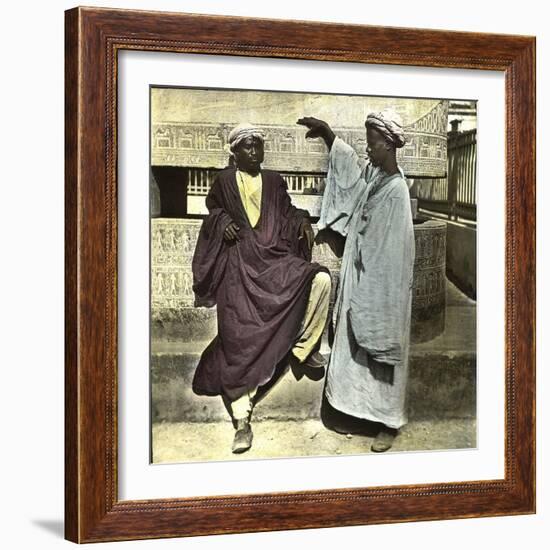 Berber Servants in Alexandria (Egypt)-Leon, Levy et Fils-Framed Photographic Print