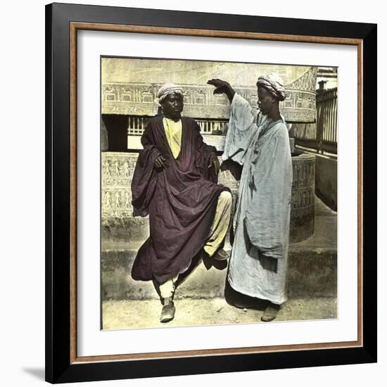Berber Servants in Alexandria (Egypt)-Leon, Levy et Fils-Framed Photographic Print