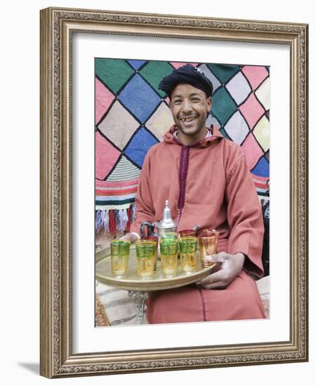 Berber Souvenir Seller, Ait Benhaddou, South of the High Atlas, Morocco-Walter Bibikow-Framed Photographic Print