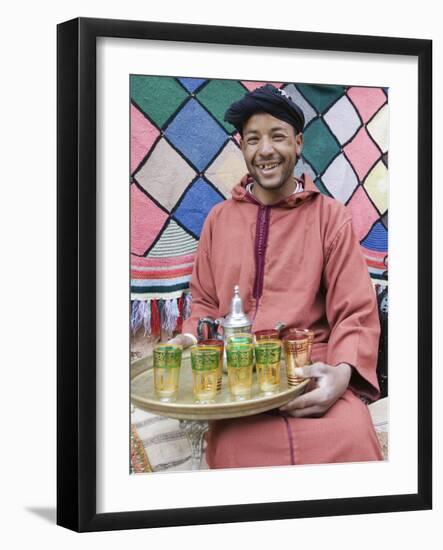 Berber Souvenir Seller, Ait Benhaddou, South of the High Atlas, Morocco-Walter Bibikow-Framed Photographic Print