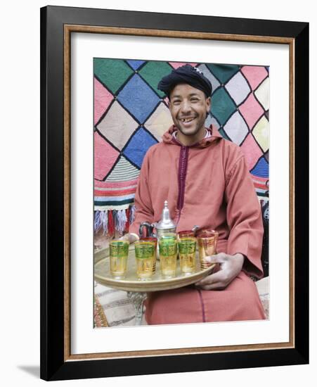 Berber Souvenir Seller, Ait Benhaddou, South of the High Atlas, Morocco-Walter Bibikow-Framed Photographic Print