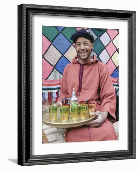 Berber Souvenir Seller, Ait Benhaddou, South of the High Atlas, Morocco-Walter Bibikow-Framed Photographic Print