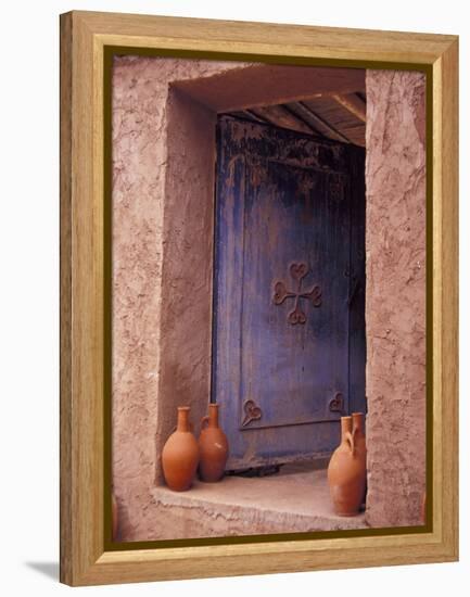 Berber Village Doorway, Morocco-Darrell Gulin-Framed Premier Image Canvas