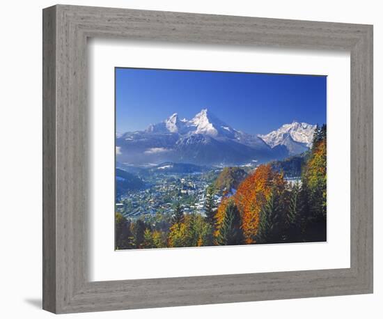 Berchtesgaden and Mount Watzmann-Walter Geiersperger-Framed Photographic Print