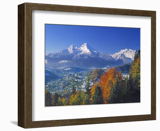 Berchtesgaden and Mount Watzmann-Walter Geiersperger-Framed Photographic Print