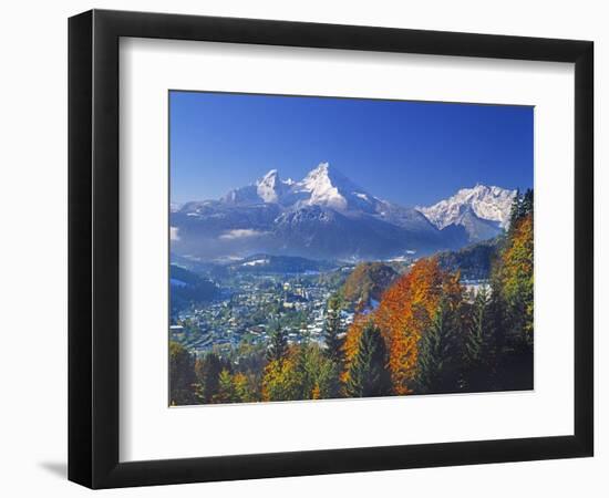 Berchtesgaden and Mount Watzmann-Walter Geiersperger-Framed Photographic Print