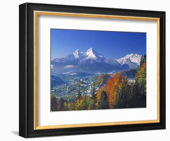 Berchtesgaden and Mount Watzmann-Walter Geiersperger-Framed Photographic Print