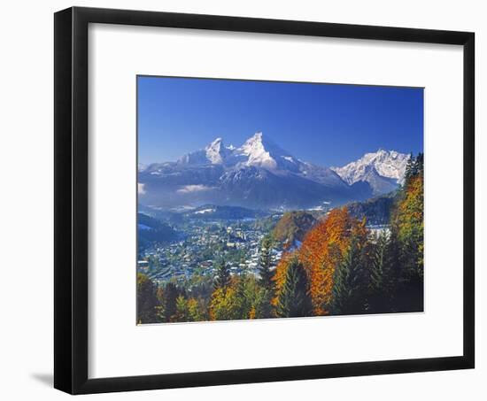 Berchtesgaden and Mount Watzmann-Walter Geiersperger-Framed Photographic Print