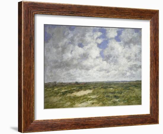 Berck, Cloudy Landscape, 1882-Eugene Louis Boudin-Framed Giclee Print