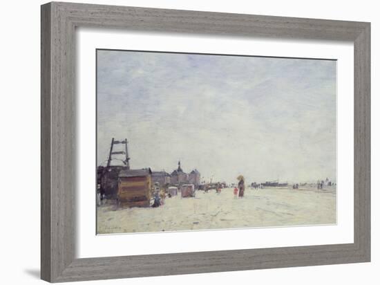 Berck-Plage, 1890 (Oil on Canvas)-Eugene Louis Boudin-Framed Giclee Print