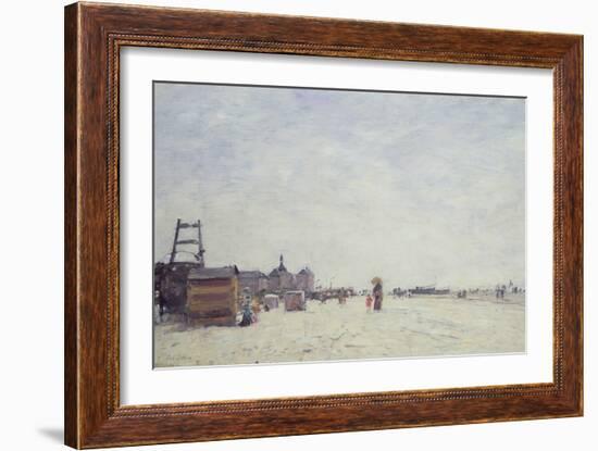 Berck-Plage, 1890 (Oil on Canvas)-Eugene Louis Boudin-Framed Giclee Print