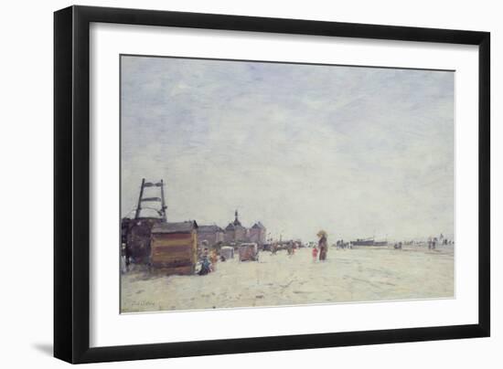 Berck-Plage, 1890 (Oil on Canvas)-Eugene Louis Boudin-Framed Giclee Print