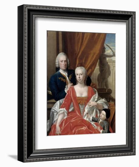 Berend Van Iddekinge with His Wife and their Son-Philip van Dijk-Framed Art Print