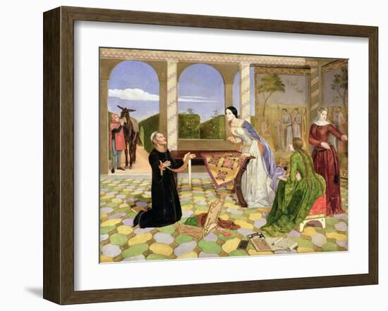 Berengaria's Alarm for the Safety of Her Husband, Richard Coeur De Lion, 1850-Charles Alston Collins-Framed Giclee Print