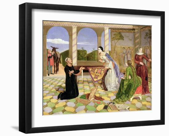 Berengaria's Alarm for the Safety of Her Husband, Richard Coeur De Lion, 1850-Charles Alston Collins-Framed Giclee Print