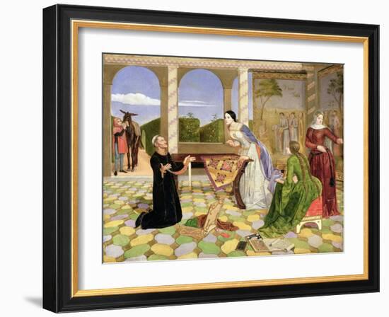 Berengaria's Alarm for the Safety of Her Husband, Richard Coeur De Lion, 1850-Charles Alston Collins-Framed Giclee Print