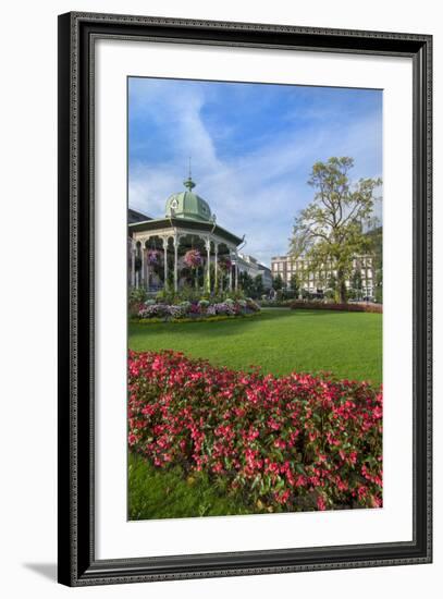 Bergen, Norway, Music Pavilion Colorful Gazebo with Flowers, Downtown-Bill Bachmann-Framed Photographic Print