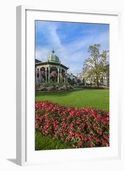 Bergen, Norway, Music Pavilion Colorful Gazebo with Flowers, Downtown-Bill Bachmann-Framed Photographic Print