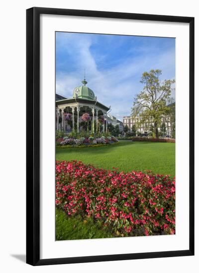 Bergen, Norway, Music Pavilion Colorful Gazebo with Flowers, Downtown-Bill Bachmann-Framed Photographic Print