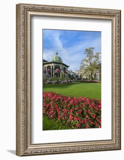 Bergen, Norway, Music Pavilion Colorful Gazebo with Flowers, Downtown-Bill Bachmann-Framed Photographic Print