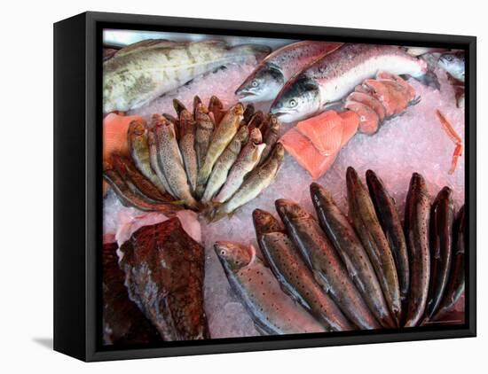 Bergen's Fish Market, Norway-Russell Young-Framed Premier Image Canvas