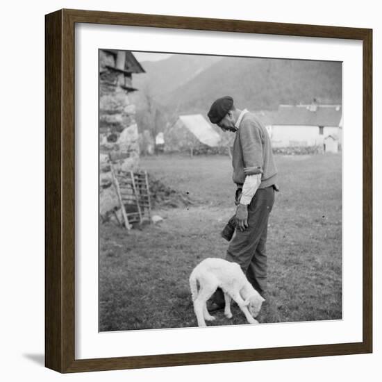 Berger et agneau-null-Framed Giclee Print
