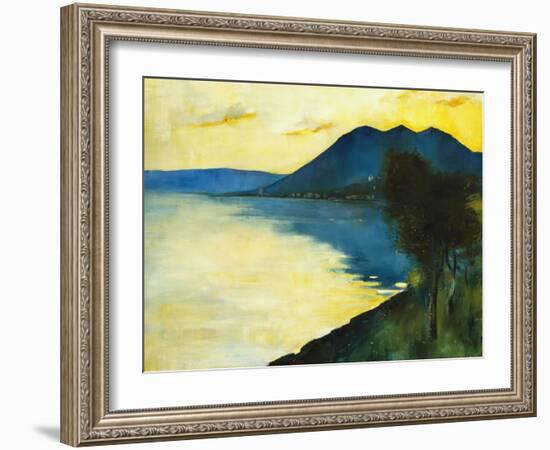 Bergsee at Sunset; Bergsee Am Sonnenuntergang-Lesser Ury-Framed Giclee Print