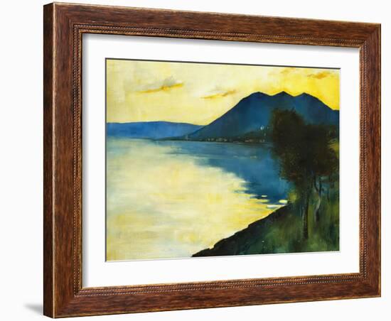 Bergsee at Sunset; Bergsee Am Sonnenuntergang-Lesser Ury-Framed Giclee Print