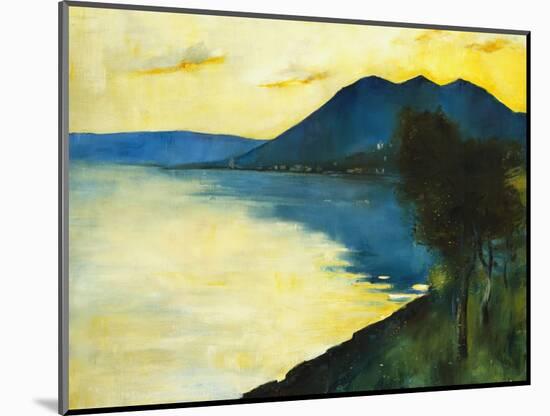 Bergsee at Sunset; Bergsee Am Sonnenuntergang-Lesser Ury-Mounted Premium Giclee Print