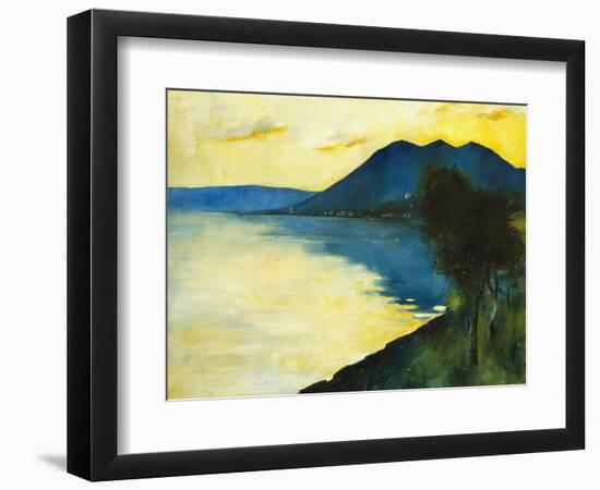 Bergsee at Sunset; Bergsee Am Sonnenuntergang-Lesser Ury-Framed Giclee Print