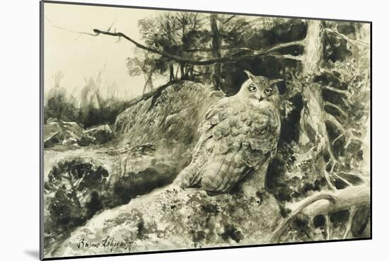 Berguv (Eagle Owl) Bubo Bubo, 1894-Bruno Andreas Liljefors-Mounted Giclee Print