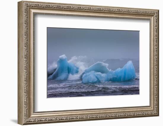 Bergy bits, Iceland-Art Wolfe-Framed Photographic Print