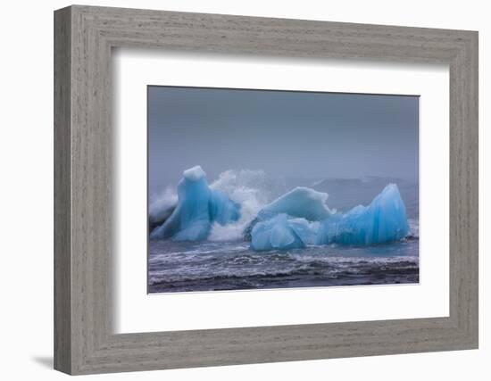 Bergy bits, Iceland-Art Wolfe-Framed Photographic Print