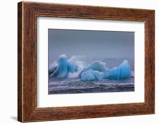 Bergy bits, Iceland-Art Wolfe-Framed Photographic Print