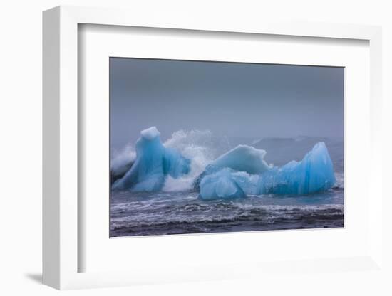 Bergy bits, Iceland-Art Wolfe-Framed Photographic Print