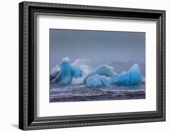 Bergy bits, Iceland-Art Wolfe-Framed Photographic Print